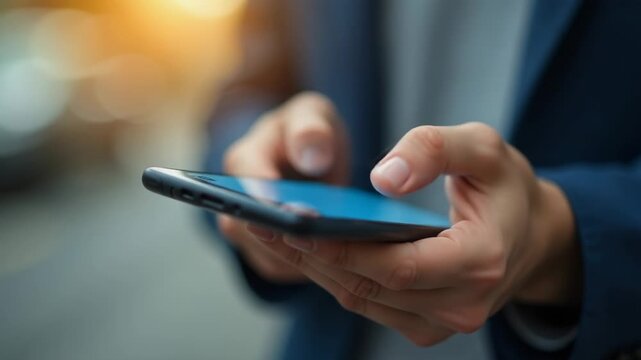 A person holds a cell phone, possibly taking a photo or video