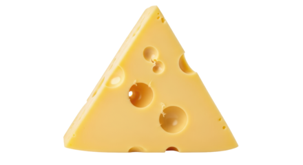 Isolated Cheese Triangle