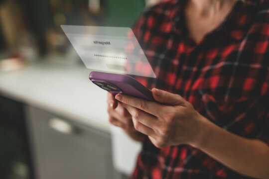 Secure login and identity verification on smartphone at home