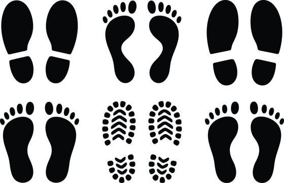 Footprint graphic vector illustration for track and footsteps concept design element vector art