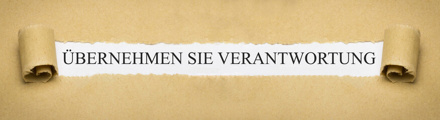 Übernehmen Sie Verantwortung