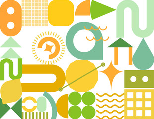 Colorful Abstract Geometric Shapes Pattern