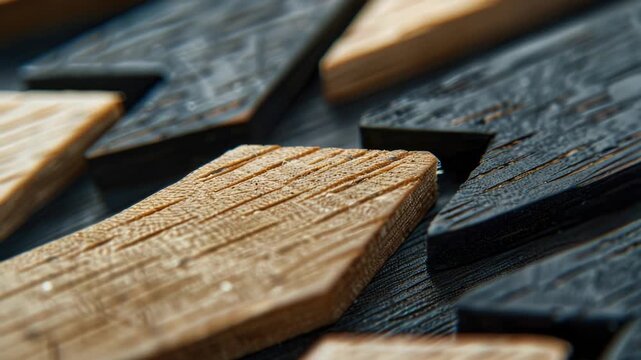 Close-up view of wooden tabletop with unique grain pattern