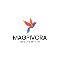 Gradient Modern Bird logo Design