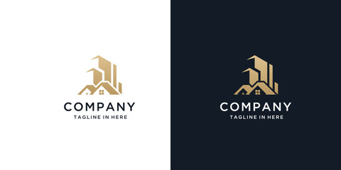 Real estate, building logo design inspiration