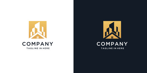 Real Estate Logo. Construction Architecture Building Logo Design Template inspiration 