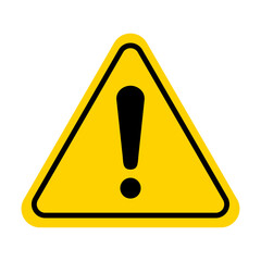 注意マークのアイコンイラスト：黄色002