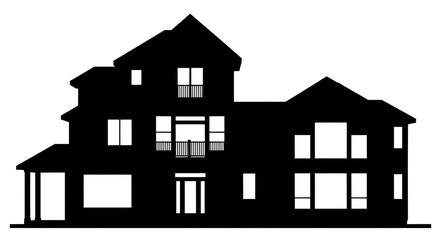 Isolated House Silhouette