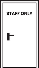 A clean graphic of an office door with a 