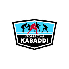 Badge Logo for Kabaddi Team Club Academy Tornament Festival Championship Logo Template Vector 