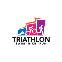 Triathlon Endurance Sports Logo Event Festival Championship Template 