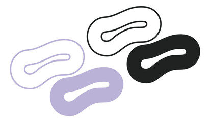 Organic shapes vector editable files