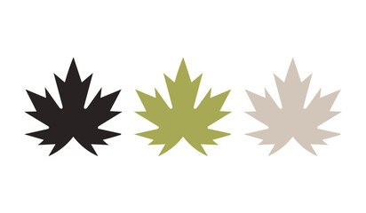 Leaves editable vector shapes design