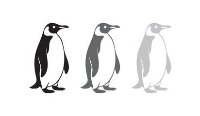 Penguin vector editable shapes design