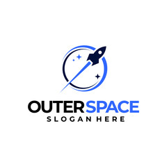 Spaceship Rocket logo designs icon Template, Fast Rocket Launch Logo designs template vector