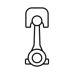 Piston connecting rod engine part mechanical component vector