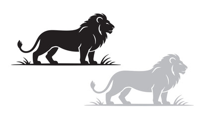 ‪Editable Lion Abstract Vector Shapes
