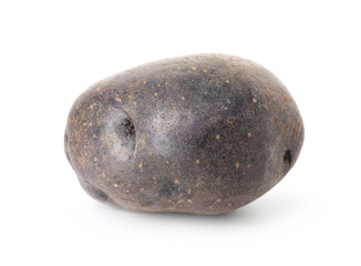 Fresh ripe purple potato isolated on white
