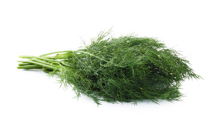 Bunch of fresh dill isolated on white