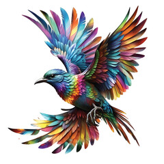 peacock feather isolated on white