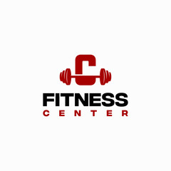 C Initial Fitness Center Logotype template vector, Fitness Gym logo