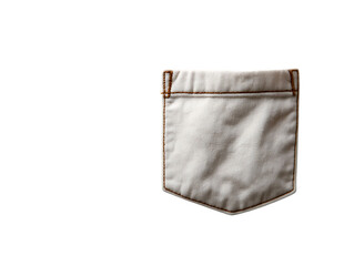 Fashionable denim back pocket on white