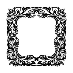 A vintage style illustration showing damask edge