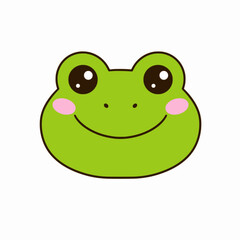Cute frog icon vector isolated on background