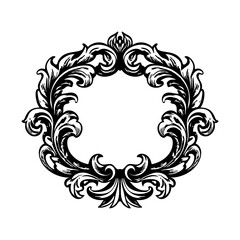 A vintage style illustration showing heraldic ornament