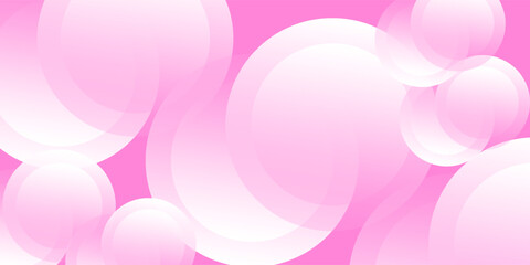 Pink abstract background with circles. Vector illustration