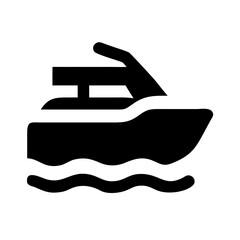 Fast Motorboat Icon Set – Speed, Water, Marine, Nautical, Travel, Minimal, Vector, Editable, Icon Set