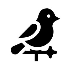 Holiday Bird Perched icon set – festive, Christmas, decoration, winter, seasonal, nature, charm icons collection