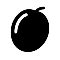 Plum Fruit Icon Set – Glossy, Fresh, Juicy, Food, Vector, Editable, Minimal, Modern