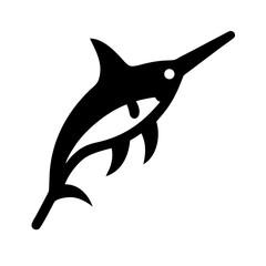 Swordfish Icon Set – Ocean Fish, Marine Wildlife, Predatory Fish, Sea Creature, Minimal Vector Design, Underwater Animal Icon Collection