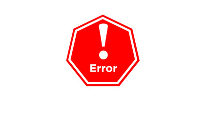 Error Alert button red warning sign vector