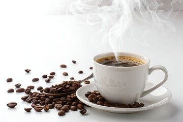 Obraz premium cup of hot black coffee