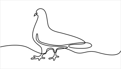 Single Line Dove Drawing Peace, Flight, Freedom, Hope, Art, Simple Linear Drawing, flying dove bird. Continuous one line drawing of flying bird. Minimalist bird, dove, pigeon outline design. 

