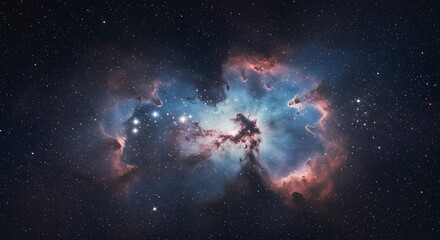 Fototapeta premium Colorful nebula in deep space