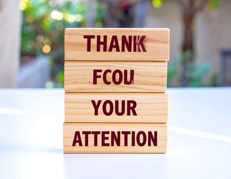 Wooden blocks with message
