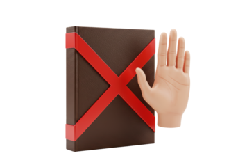 Isolated courtroom drama of oath on Bible with hand symbolizing justice, legal system