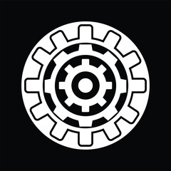 Gear Inside Circle Business Symbol