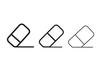 Rubber Erasers Outline Vector Illustration