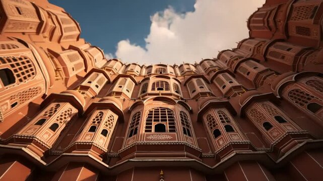 Hawa Mahal palace facade under blue sky
