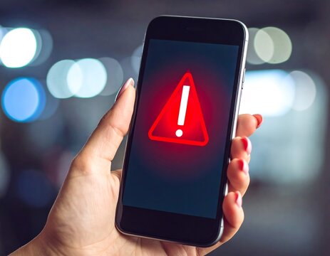 Smartphone with error alert