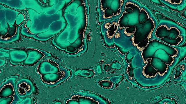 Rich emerald green marble background. Marbling loop abstract background