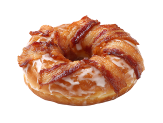 Sweet Bacon Donut Dessert Food Image