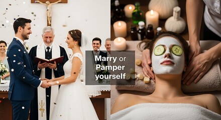Marry or Pamper - A Choice Between Wedding and Self-Care.