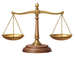 gold scales isolated on white