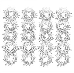 A collection of jagged, spiky starburst shapes in a minimalist, monochromatic style. Perfect for modern, clean, or artistic design projects and backgrounds.