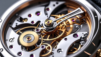 Intricate Watch Mechanism Close-Up